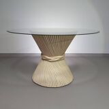 Retro Vintage Sheaf Of Wheat Bamboe dining table By Mcguire America Wide 122 Height 72 cm