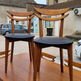 Scandinavian dining room set, 6 chairs with extendable table 1950s