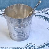 Ice bucket, ice cubes, cooler, silver-plated metal - goldsmith Saint Médard
