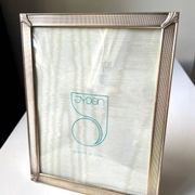 Art deco silver colored   frame 28.5 cm x 14.5 cm  convex glass