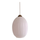 Scandinavian suspension lamp in white opaline 1960s