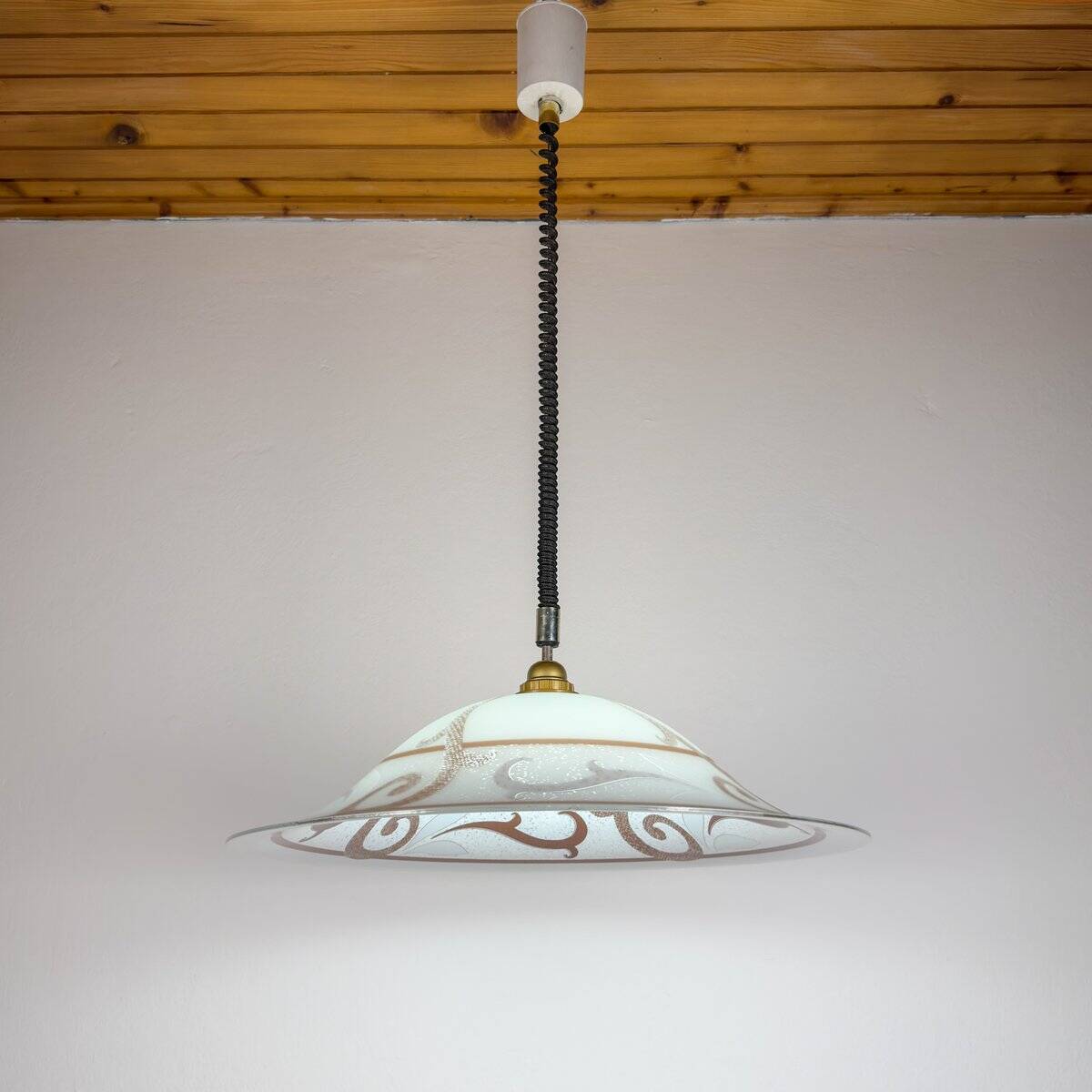 Vintage glass pendant, Italy, 1970s