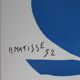Henri matisse - nu bleu gracieux - affiche originale vintage musée céret (1980)