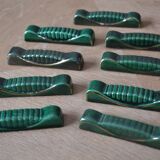 Green ceramic knife holder