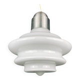 Large opaline glass pendant lamp, mid-century, Italy, 1960s.