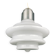 Suspension en verre opalin blanc mi-siècle, Italie, années 1960