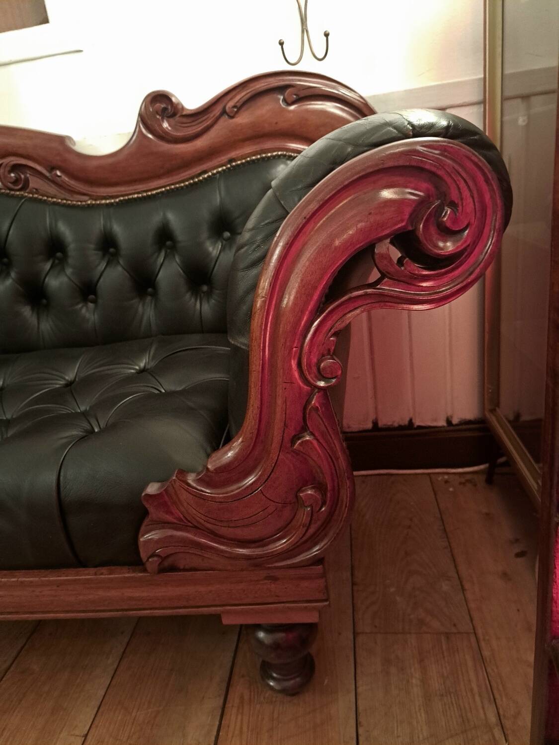 19th century Indo English Chesterfield sofa