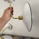 Set of two sconces in new electrified white enamelled sheet metal