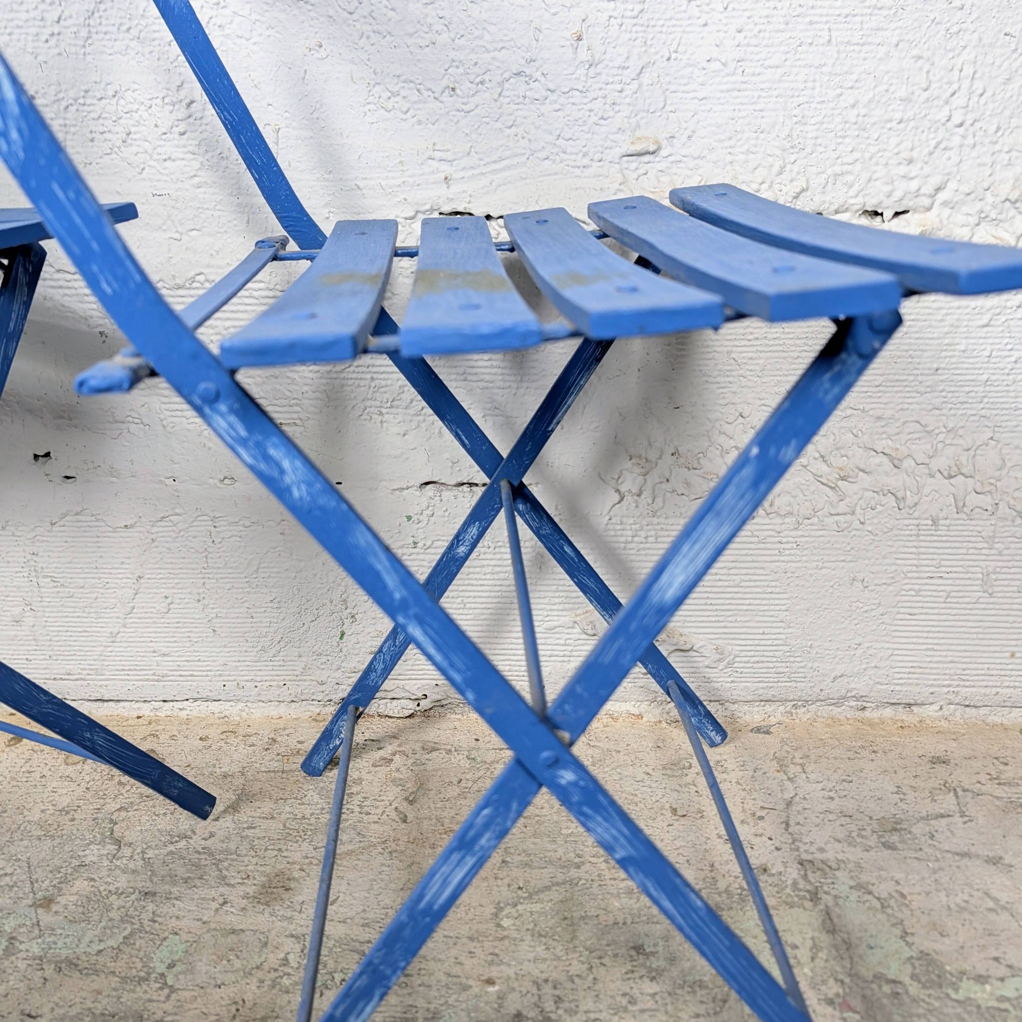 Pair of folding garden chairs
