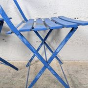 Pair of folding garden chairs