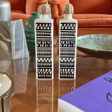 Ensemble vintage de 2 bouteilles en céramique, Staffel Limburg Allemagne, 1960