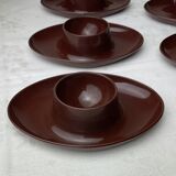 Vintage brown plastic shells 6 pieces