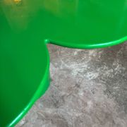Wood and metal Tomotom table in green by Bernard Holdaway, 1960