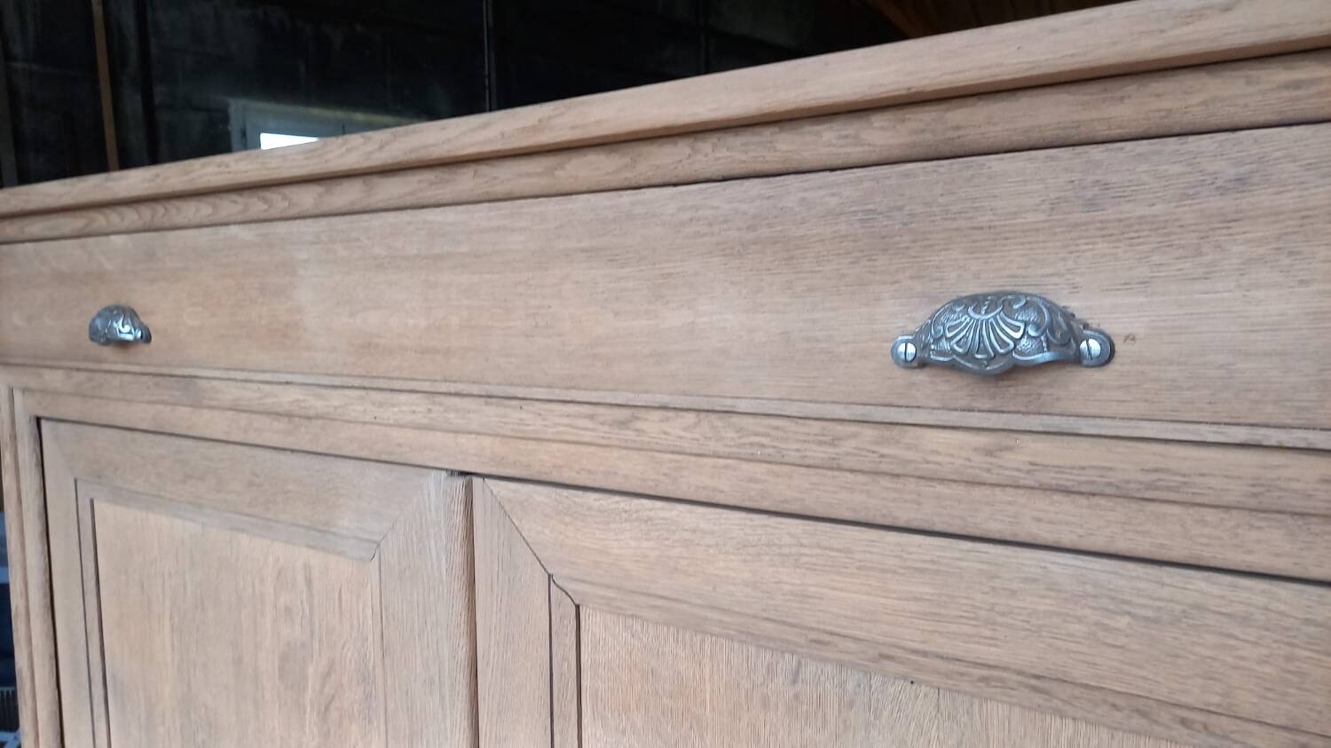 19th-century solid oak Parisian buffet