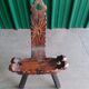 Chaise de montagne tripode en bois sculpté 1950