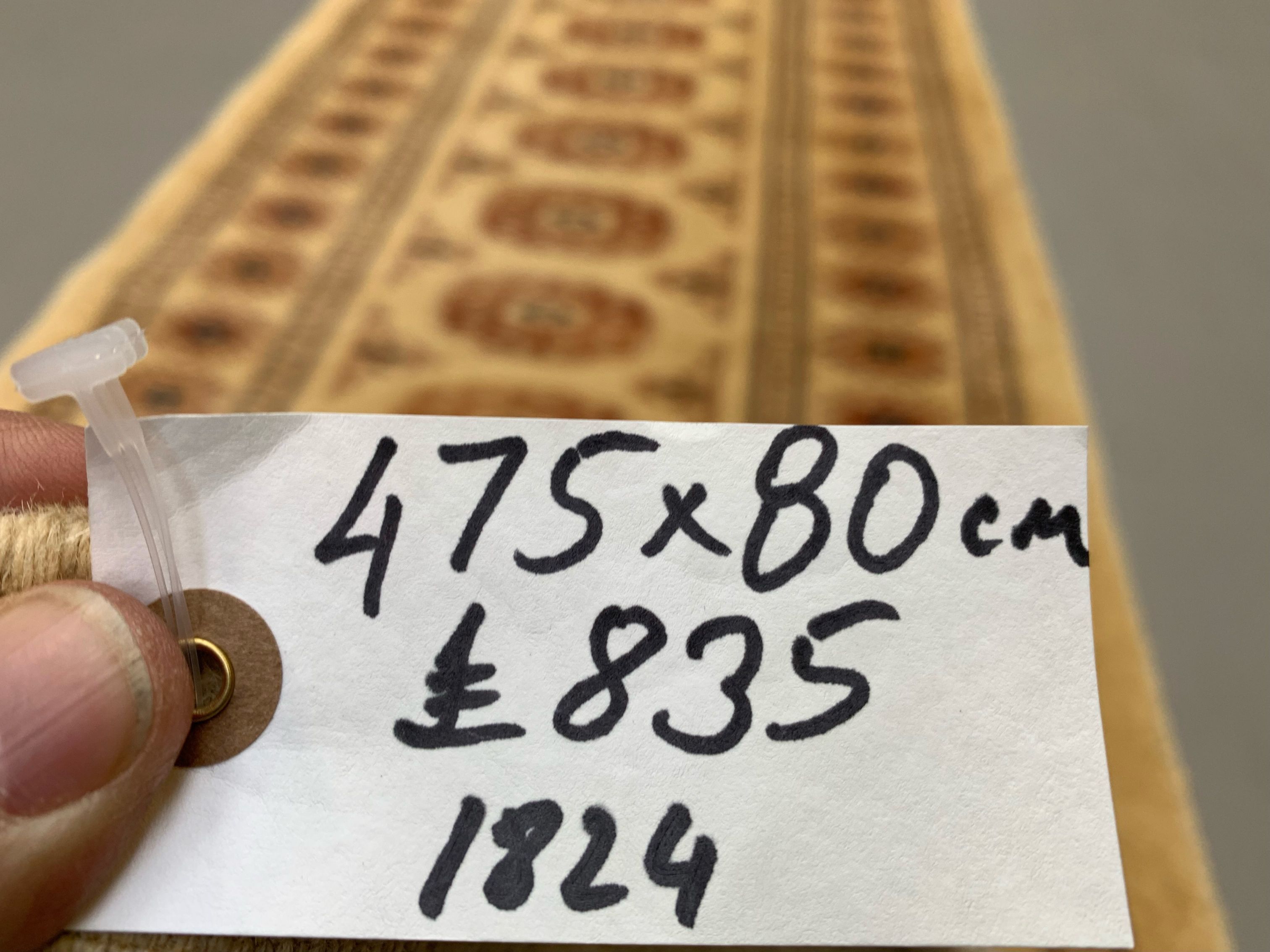 Vintage Indian Long runner 475x80 cm Bokhara wool rug tribal handmade