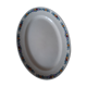 Plat ovale terre de fer Treillage Longchamp