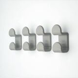 Set of Four White Vintage Gedy Hooks Italy 1970s