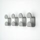 Set of Four White Vintage Gedy Hooks Italy 1970s