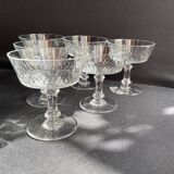 6 Baccarat Champigny champagne glasses