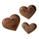 Set of 3 wooden heart-shaped bowls