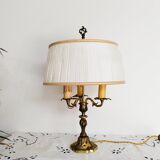 Lampe bouillotte en laiton doré style Empire 3 feux