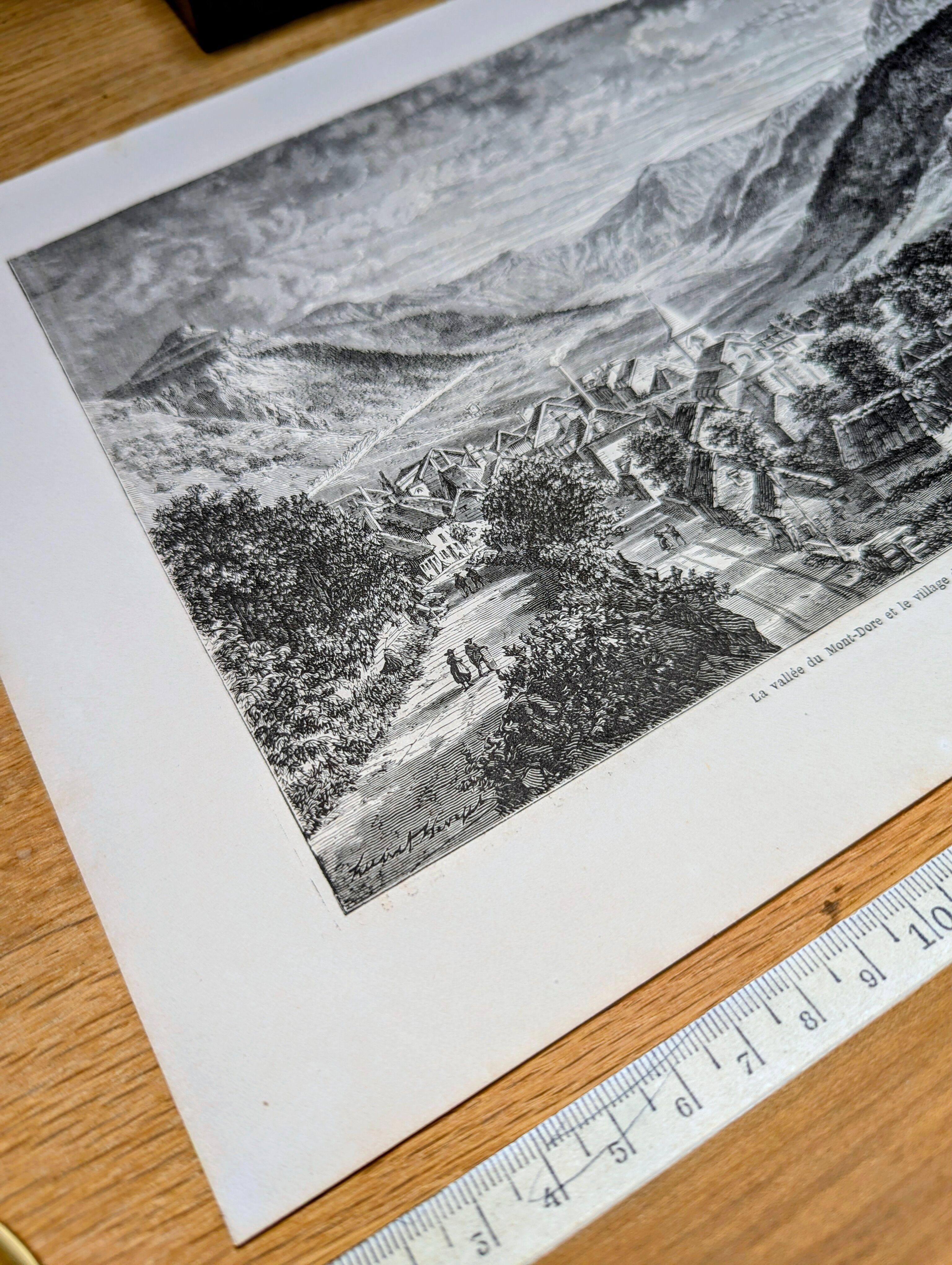 The valley of Mont-Dore. Printed illustration from 1866.