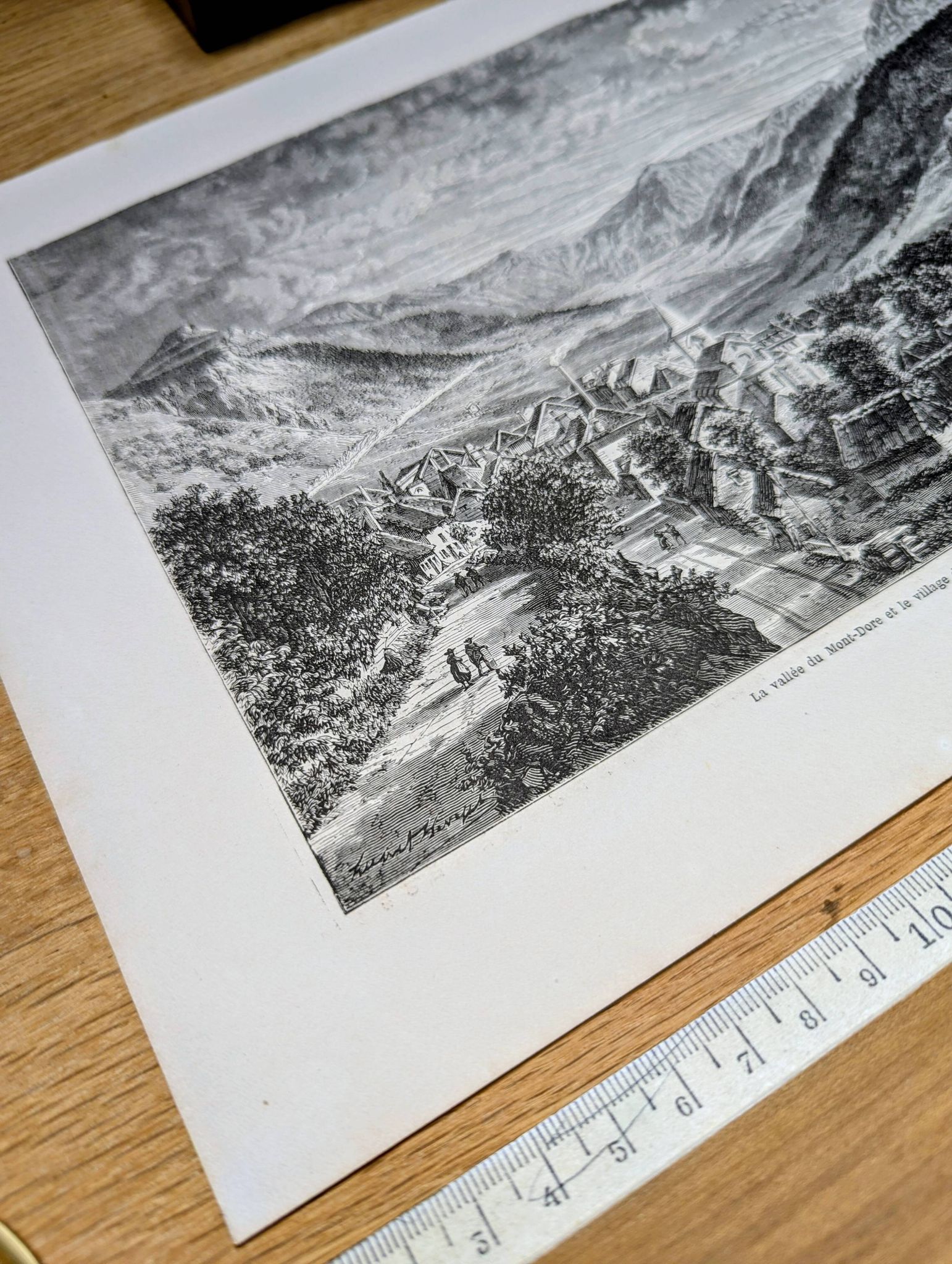 La vallée du Mont-Dore. Illustration imprimée en 1866.