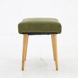1960s Pair of Beech Stools in Boucle , Czechoslovakia