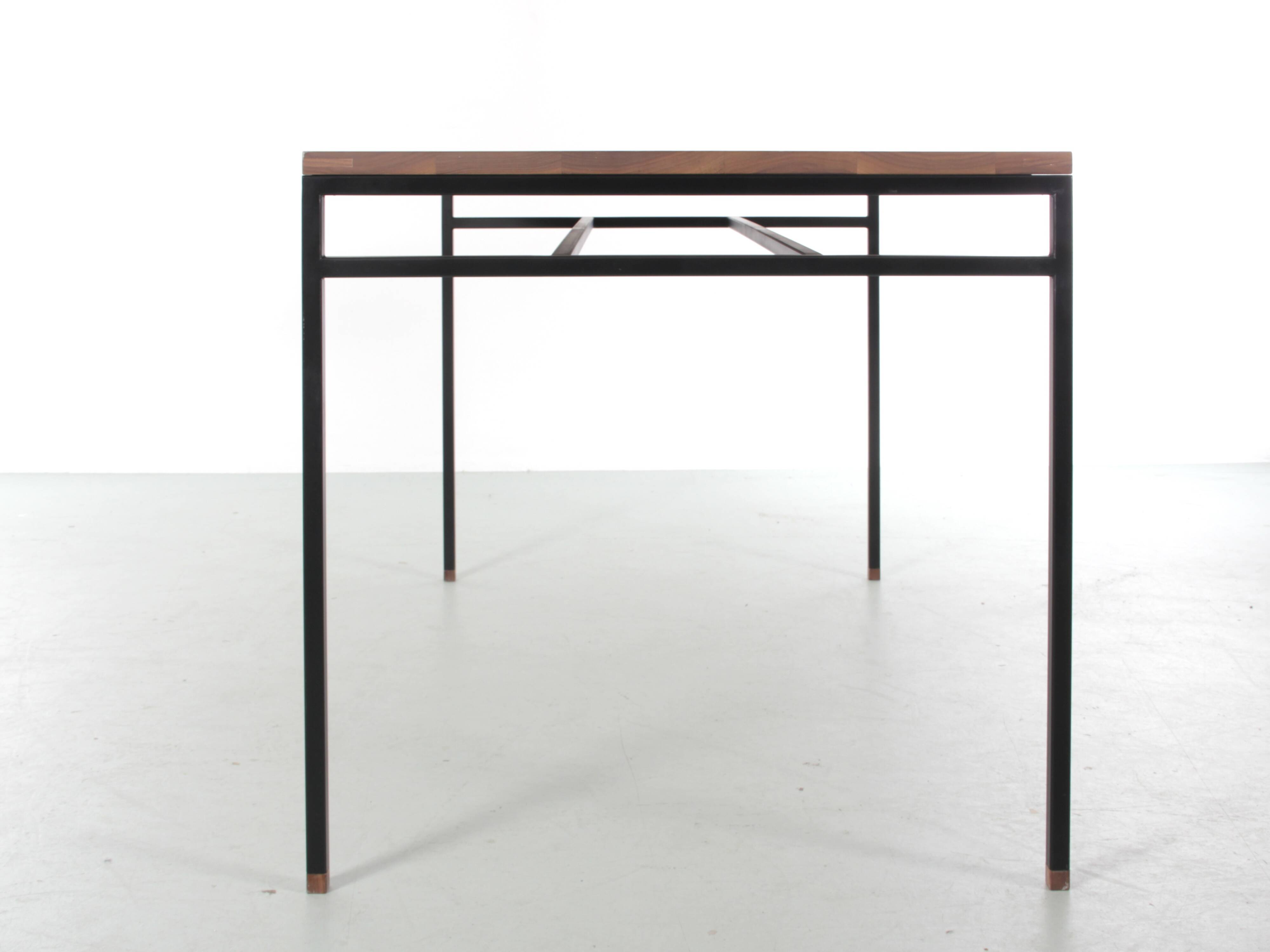 Cosmopol desk, walnut and steel. 120 x 60 cm