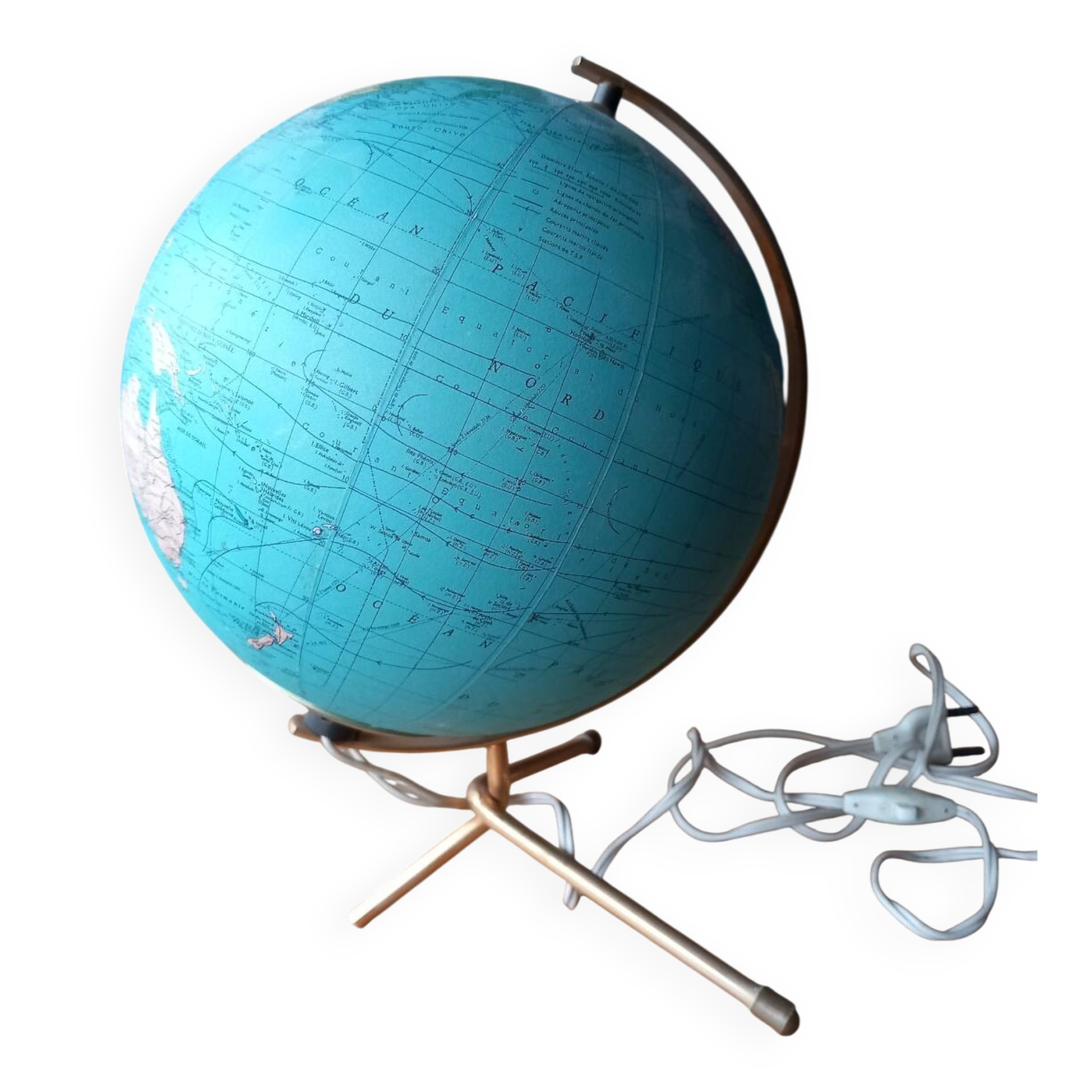 Vintage illuminated globe