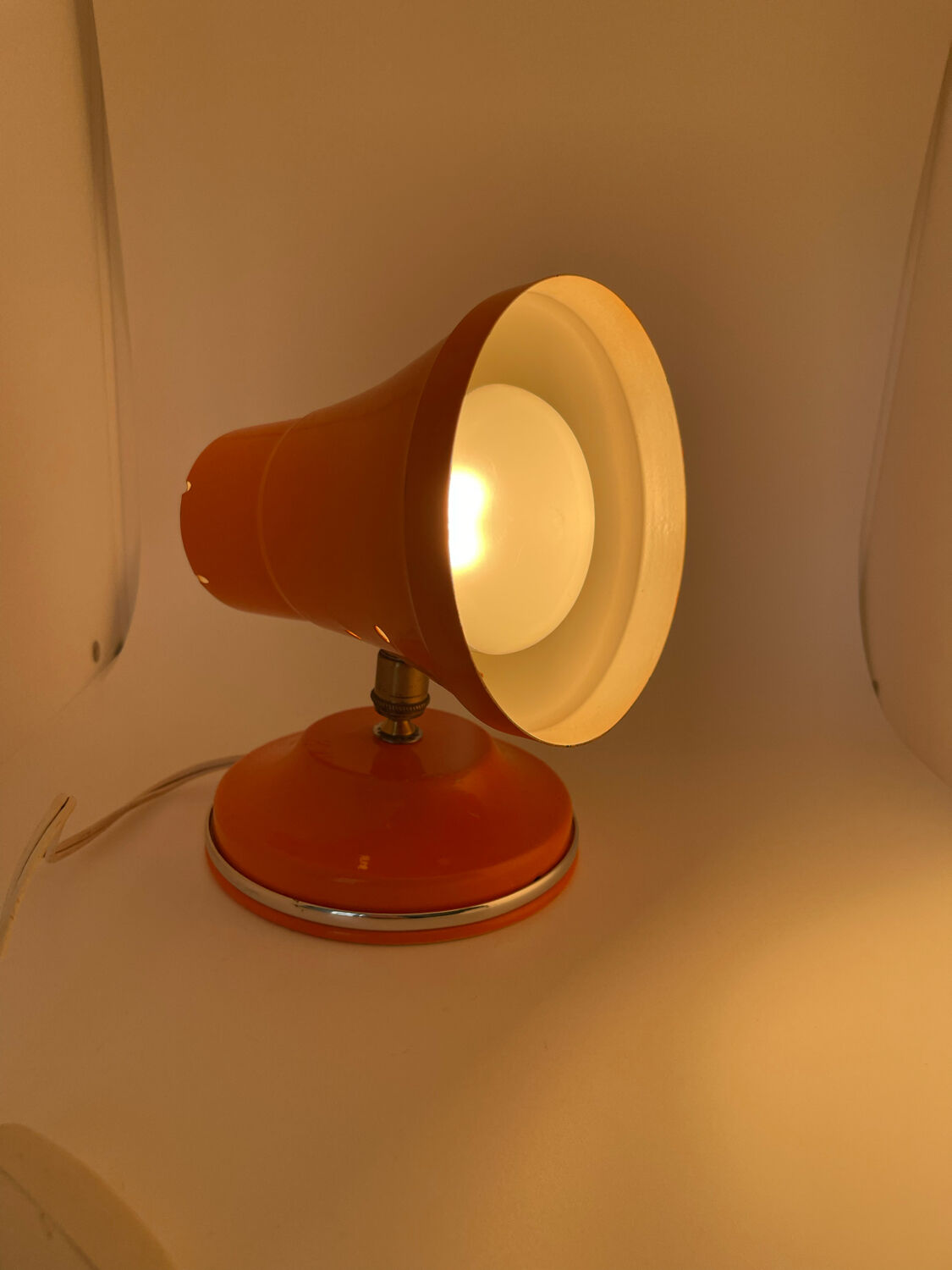 Orange vintage table lamp