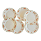 Set of 8 dessert plates opaline pink patterns Arcopal France Vintage