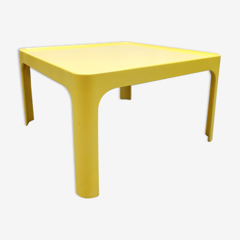 Table basse jaune vintage space age Preben fabricius