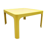 Vintage space age yellow coffee table  Preben fabricius