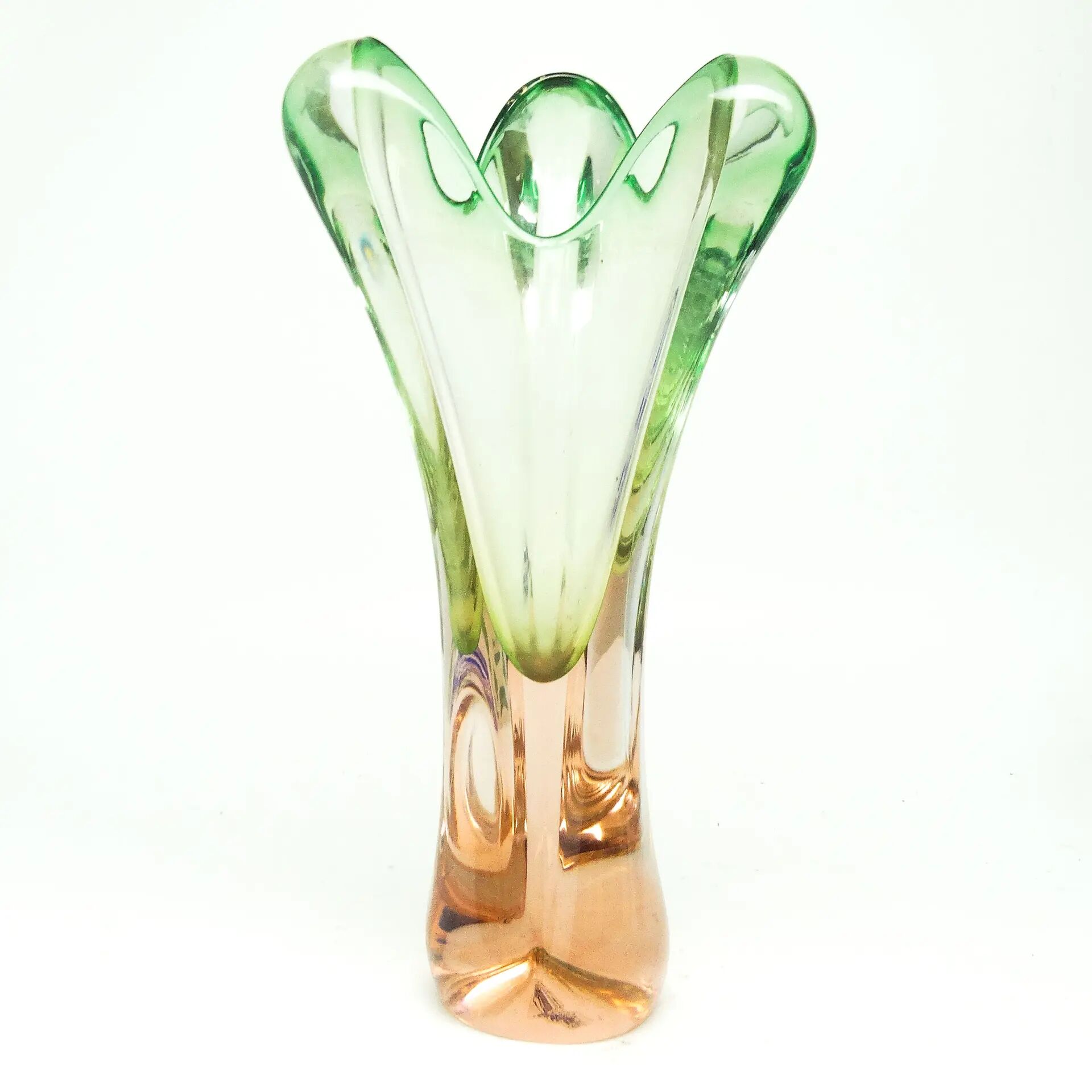 Mid-century modern vase, glass, designed by J. Hospodka, Czechoslovakia, 1960s