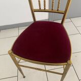 Vintage Chiavari Velvet Chair Circa 1960 Italy