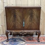 1950s Chippendale Mahogany Sideboard with Glass Top