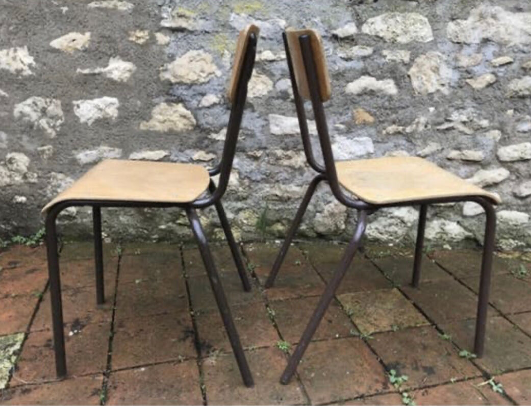 Pair of Mulca school chairs