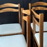 Lot de chaises carré bois Baumann
