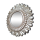 Carved wood sun mirror 40cm silver ep 1960