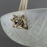 Chandelier / Basin by Noverdy, Silvered Bronze Mount, Art Deco, c. 1930