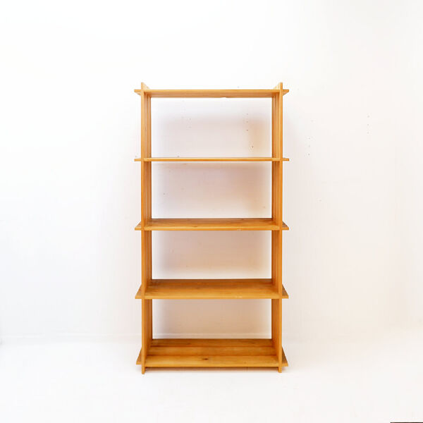 Étagère vintage en pin dans le style de Maison Regain, années 1980