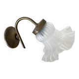 Wall lamp with frosted glass tulip