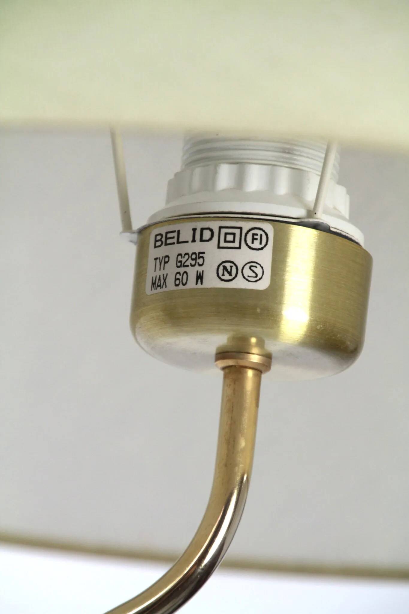 Brass Floor Lamp, Model G295 by Belid, Sweden —  Late1970s/ Early1980s