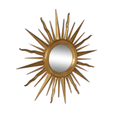 Sun mirror in gilded wood