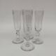 4 flutes à champagne en cristal de baccarat, début du XX ème siècle.