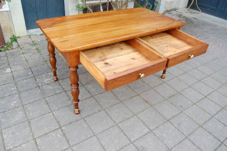 19th-century Louis Philippe walnut desk.