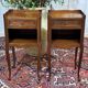 Pair of Louis XV style bedside tables in cherry wood from the 1970s.