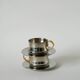 Duo of double-walled stainless steel espresso cups Made in Italy, Design 1970